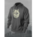 Wolf Printed Men's Stylish Hoodie