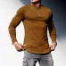 Men's Casual Slim Long-sleeved T-shirt Fitness Running Top Casual Slim Half-zip Men's Long-sleeved Bottoming Shirt