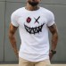 Men's Smile Print Basic Round Neck Cotton T-Shirt