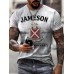 Mens Jameson Irish Whiskey Printed Casual T-Shirt