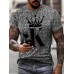 Designer King K Print T-shirt