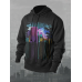 City Colorful Stripes Printed Men's Hoodie