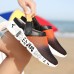 Men Mesh Non Slip Two Ways Soft Sole Colorful Casual Beach Slippers