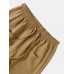 Men Solid Two Large Pockets Buttons Designed Drawstring Casual Pants