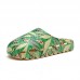 Men PVC Coconut Tree Print Soft Thick Sole Non Slip Comfy Breathable Summer Casual Home Slide Slippers