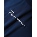 Mens Preppy Sports Splicing Letter EmBroidery Navy Suits