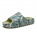 Men PVC Leaf Printing Outdoor Non  slip Wear Resistant Casual Comfortable Home Slippers