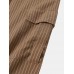 Men Pinstriped Utility Flat Pocket Ankle Length Drawstring Long Pants