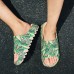 Men PVC Leaf Printing Outdoor Non  slip Wear Resistant Casual Comfortable Home Slippers