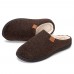 Men Soft Sole Slip Resistant Lamb Wool Lining Thicken Warm Home Winter Slippers