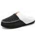 Men Lamb Wool Soft Sole Non  slip Plus Velvet Thicken Winter Warm Home Cotton Slippers