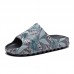 Men PVC Leaf Printing Outdoor Non  slip Wear Resistant Casual Comfortable Home Slippers